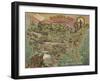 Children's Game Board with Map of America-null-Framed Giclee Print