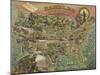 Children's Game Board with Map of America-null-Mounted Giclee Print