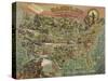 Children's Game Board with Map of America-null-Stretched Canvas