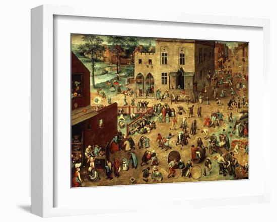 Children's Games, 1560-Pieter Bruegel the Elder-Framed Giclee Print