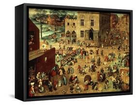Children's Games, 1560-Pieter Bruegel the Elder-Framed Stretched Canvas