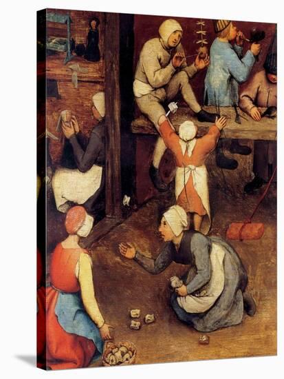 Children's Games (Detail)-Pieter Breughel the Elder-Stretched Canvas