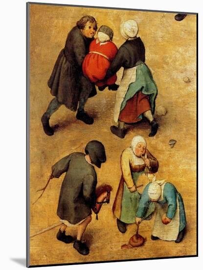 Children's Games (Detail)-Pieter Breughel the Elder-Mounted Art Print