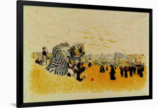 Children's Games (Jeux d'enfants). Dimensions: 37.1 cm x 48.1 cm, 31 cm x 45 cm.-EDOUARD VUILLARD-Framed Poster