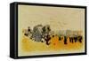 Children's Games (Jeux d'enfants). Dimensions: 37.1 cm x 48.1 cm, 31 cm x 45 cm.-EDOUARD VUILLARD-Framed Stretched Canvas