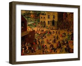 Children's Games (Kinderspiele), 1560-Pieter Bruegel the Elder-Framed Giclee Print