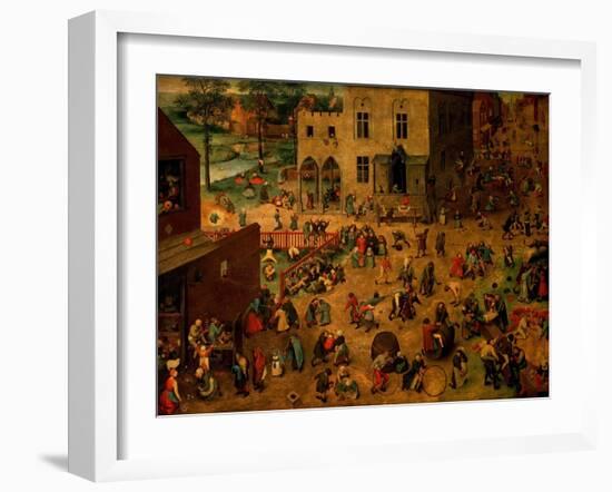 Children's Games (Kinderspiele), 1560-Pieter Bruegel the Elder-Framed Giclee Print