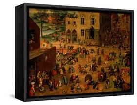 Children's Games (Kinderspiele), 1560-Pieter Bruegel the Elder-Framed Stretched Canvas