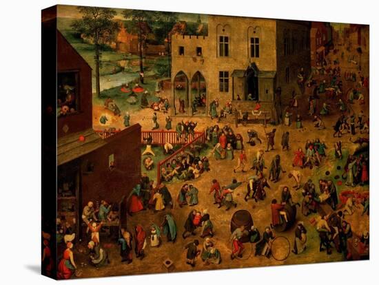 Children's Games (Kinderspiele), 1560-Pieter Bruegel the Elder-Stretched Canvas