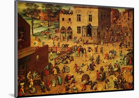 Children's Games-Pieter Bruegel the Elder-Mounted Art Print