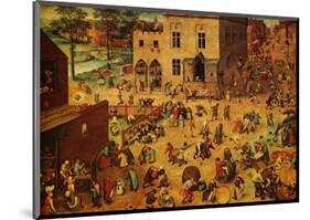 Children's Games-Pieter Bruegel the Elder-Mounted Art Print