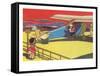 Children's Good-Bye At Airport-null-Framed Stretched Canvas