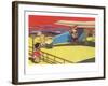 Children's Good-Bye At Airport-null-Framed Art Print