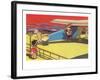 Children's Good-Bye At Airport-null-Framed Art Print