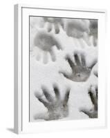 Children's Handprints in a Spring Snow-John Nordell-Framed Photographic Print