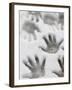 Children's Handprints in a Spring Snow-John Nordell-Framed Photographic Print