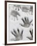 Children's Handprints in a Spring Snow-John Nordell-Framed Photographic Print