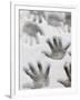 Children's Handprints in a Spring Snow-John Nordell-Framed Photographic Print