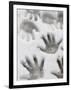 Children's Handprints in a Spring Snow-John Nordell-Framed Photographic Print