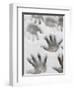 Children's Handprints in a Spring Snow-John Nordell-Framed Premium Photographic Print