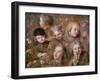 Children's Heads and Flowers-Nicolas-bernard Lepicie-Framed Giclee Print