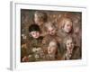 Children's Heads and Flowers-Nicolas-bernard Lepicie-Framed Giclee Print