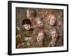 Children's Heads and Flowers-Nicolas-bernard Lepicie-Framed Giclee Print