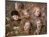 Children's Heads and Flowers-Nicolas-bernard Lepicie-Mounted Giclee Print