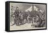 Children's Life on a Troopship, Rope Quoits on Deck-Godefroy Durand-Framed Stretched Canvas