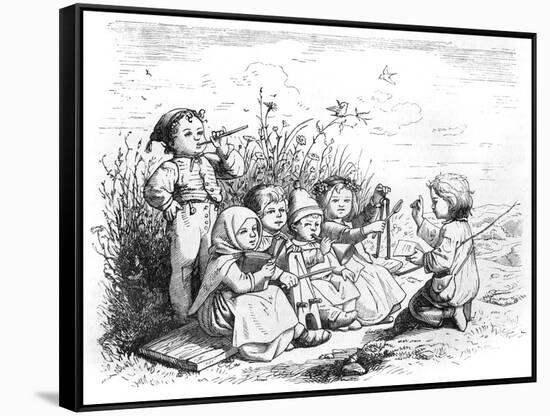 Children's Orchestra-Ludwig Richter-Framed Stretched Canvas