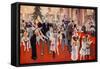 Children's Party at the Savoy-English School-Framed Stretched Canvas