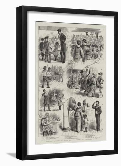 Children's Party on Board HMS Leander, at Yokohama, Japan-Godefroy Durand-Framed Giclee Print