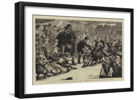 Children's Party on Board HMS Minotaur, The Tug of War-Charles Joseph Staniland-Framed Giclee Print