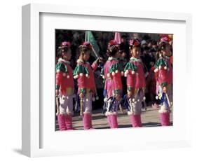 Children's Performance Celebrating Chinese New Year, Beijing, China-Keren Su-Framed Photographic Print