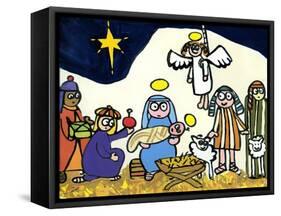 Children's School Nativity Play, 2004-Jane Freeman-Framed Stretched Canvas