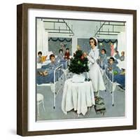 "Children's Ward at Christmas", December 25, 1954-George Hughes-Framed Giclee Print