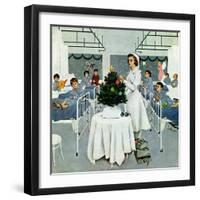 "Children's Ward at Christmas", December 25, 1954-George Hughes-Framed Giclee Print