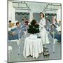 "Children's Ward at Christmas", December 25, 1954-George Hughes-Mounted Giclee Print