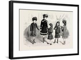 Children's Winter Costumes, Fashion, 1882-null-Framed Giclee Print