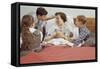 Children Serving Mother Breakfast in Bed-William P. Gottlieb-Framed Stretched Canvas