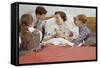 Children Serving Mother Breakfast in Bed-William P. Gottlieb-Framed Stretched Canvas