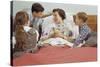 Children Serving Mother Breakfast in Bed-William P. Gottlieb-Stretched Canvas