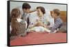 Children Serving Mother Breakfast in Bed-William P. Gottlieb-Framed Stretched Canvas