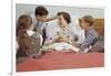 Children Serving Mother Breakfast in Bed-William P. Gottlieb-Framed Photographic Print