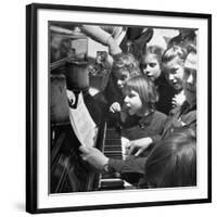 Children Singing Around the Piano at Orphanage-Tony Linck-Framed Photographic Print