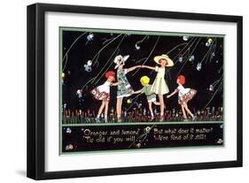 Children Singing Oranges and Lemons-null-Framed Art Print