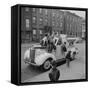Children Sit on the Ice Cream Truck in Brooklyn-Ralph Morse-Framed Stretched Canvas
