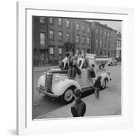 Children Sit on the Ice Cream Truck in Brooklyn-Ralph Morse-Framed Photographic Print