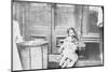 Children Sitting in a Doorway-null-Mounted Photographic Print