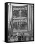 Children Sitting in Front of Banners for Magic Show Being Performed by Orson Welles-Peter Stackpole-Framed Stretched Canvas